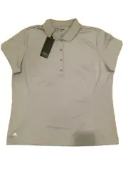 RTLS $60 ADIDAS WOMEN CLIMALITE GRAY GOLF SHIRT SZ XXL
