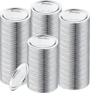Durable Regular Mouth Canning Lids 200 Pack - No Leakage & Dishwasher Safe