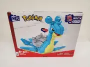 New SEALED MEGA Pokemon Lapras Building Toy Kit with Action Figure - 527pcs