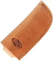 Case Cutlery Large Leather Sheath for Folding Knife 4" Brown Leather 50289
