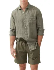 [Rodd & Gunn] Cable Bay Long Sleeve Shirt in Kelp
