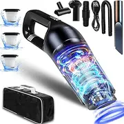 Justdfine Handheld Vacuum Cleaner, 15000Pa Handheld Vacuum Cleaner Battery Bagless Test Winner Battery Handheld Vacuum Cleaner Wet/Dry 120 W Car Vacuum Cleaner Handheld Vacuum Cleaner Wireless for