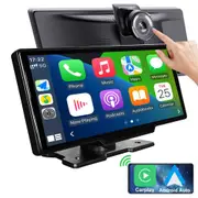 9.3In Portable Carplay Screen with 2.5k Dashcam,Wireless Dash Mount CarPlay & Android Auto,Touch Screen Display,Double Din Stereo Bluetooth,Mirror Link,FM