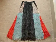 ANTHROPOLOGIE Verb MARGOT maxi skirt gold thread beaded lined - size 6 BRAND NEW