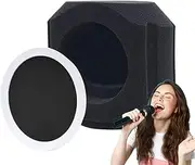 Microphone Isolation Shield - Sound-Absorbing Shield with Filter | Portable Soundproof Cover for Podcast Singing Rapping Home Studio Live Performance