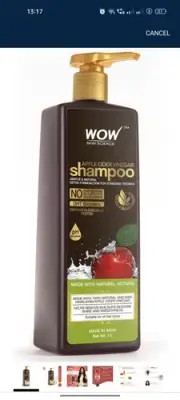 WOW Skin Science Apple Cider Vinegar Shampoo - 1L Free Shipping
