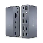 4K120Hz Displayport USB C Docking Station Dual Monitor for Laptop & Desktop (...