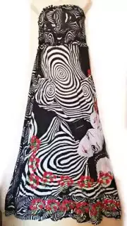 NWOT Desigual CIRQUE DU SOLEIL Embroidered Cotton Maxi Dress sz.. S XS