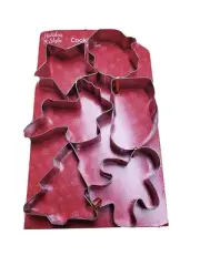 Holiday Style 6pk Christmas Cookie Cutters Metal Tree Deer Star Santa Stocking