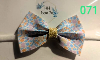 “Twist & Shout in Style” – Kaleidoscope Bow Headband or Ponytail Holder