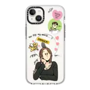 iPhone 14 Plus Clear Case MagSafe Compatible Grim B Thinking about Him Case