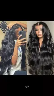 Hd 13x4 Body Wave Lace Frontal Human Hair Wigs Pre Plucked Women 40in 180% Densi