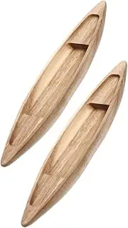Generic 2pcs Wooden Boat Model Sail Boats Play Mini Boat to Paint House Painting Boat Art Row Boat Pirate Miniature Sea Lake Decor Plane Unsinkable Model Warships Brown