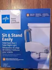 Medline Toilet Seat Riser with Motion Activated Night Light
