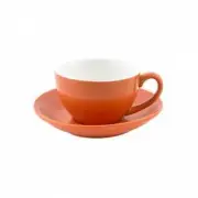 36x Cappuccino Cup & Saucer Set Jaffa Orange 200mL Bevande Tea Coffee Cups