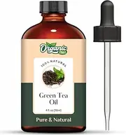 Organic Zing Green Tea (Camellia sinensis) Oil | Pure & Natural Carrier Oil for Skincare, Hair Care & Massage - 118ml/3.99fl oz