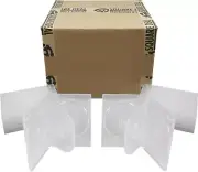 (100) DV4R14CLWT 4-Disc Capacity Clear Quad Replacement DVD CD Storage Case Box