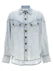 [Zimmermann] Zimmermann-Denim Shirt Camicie Celeste-Donna 0.0 Light Blue