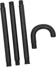 Toddmomy Magician Crutch Stick Black Three Section Cosplay Walking Stick Party Prop for Halloween Role Play Performance Decorative Accessory