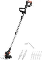 Household Digital Display Electric Lawn Mower Portable Cordl Grass Trimmer Home Garden Folding Trimming Pruning