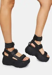 [Altercore] Onyx Vegan Platform Sandals