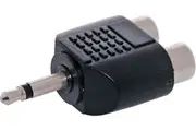 Dynalink 2 RCA Female To 3.5mm Mono Plug Adapter