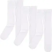 [Luvable Friends] Baby Girls' 3 Pack Tights For Baby, white