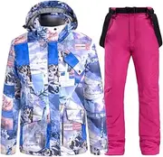 [Bciopll] Ski Suit Women Men Skiing Snowboard Suit Winter Warm Outdoor Snowsuits Ski Jacket and Pants Set