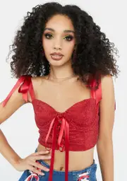 [Dolls Kill x Wizard of Oz] No Place Like Home Corset Top