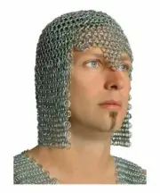 10 mm Butted Chain Mail Coif & Chainmail Hood Medieval Costume Reenactment LARP