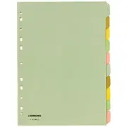J.Burrows A4 10 Tab Dividers Pastel