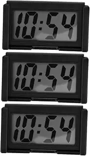 Gatuida 3pcs Car Digital Clock Car Clock Dashboard Decorative Clock Automobile Small Digital Clock for Car Dual Alarm Clock Projection Clock Clocks for Dash Small Clock Cars Black Plastic