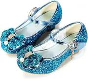 [BFOEL] Girls Mary Jane Sparkle Dress Shoes Princess Party Flats for Toddler Little Kid Big Kid