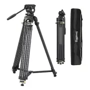 SmallRig AD-01S Video Tripod, 74" Heavy Duty Tripod with Pan and Tilt Fluid Head