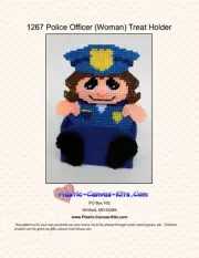 Police Woman/Officer Treat Holder- Plastic Canvas Pattern or Kit