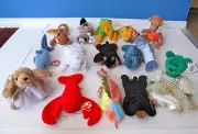 1993 -1997 Ty Beanie Babies Collection Lot of 15 Mint with Tags & Bonus Clothes