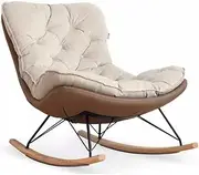 Sofas and Couches Modern Rocking Chair Nordic Light Luxury Single Sofa Chair Home Living Room Balcony Leisure Chair Clothing Store Rest Chair for Living Room Corner Chair Bedroom Salon Office (Color