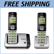 CS6719-2 Cordless Phone with 2 Handsets, Caller ID & Intercom - Silver Elegance