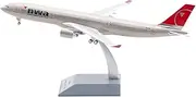 Pre-Built Model Aircraft 31CM Accurate Scale Model Airplane Replica 1/200 for Northwest Airlines A330-300 N806NW Metal Civilian Aircraft Miniature Airplane Model