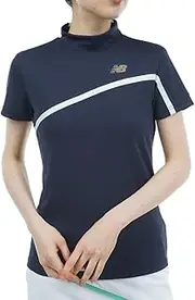 [New Balance] 012-4166509 Women's Short Sleeve Mock Neck Shirt (Sweat Absorbent, Quick Drying, Stretch) / Golf Inner Shirt