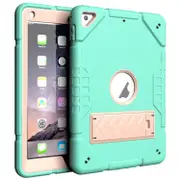 Armor Holder Silicone Hybrid PC Tablet Case, For iPad 9.7 2018 / Air / Air 2