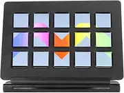 15 Keys LCD Custom Keyboard, All in One Keypad for Streaming, Hotkey Control Deck, for Elgato 4KCU, for OBS, for Twitch, for YouTube, for Twitter, for Discord, for Spotif