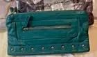 Ampere Creations Malie Wristlet/Crossbody Soft Vegan Leather Studded Teal
