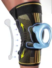 Fit Geno Knee Brace with Side Stabilizers: Breathable Knee Sleeve (Large)