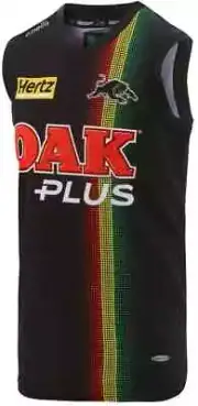 Penrith Panthers NRL Black Training Singlet Sizes S-7XL BNWT