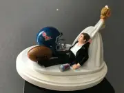 Ole Miss Cake Topper Bride Groom Wedding day College Funny Football Theme