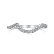 ANYCO Ring S925 Sterling Silver Ring Eternity Wedding Engagement Promise Diamond CZ 5A Jewelry Rings For Women
