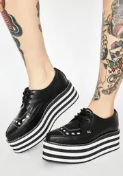 [T.U.K.] Pointed Striped Stack Creepers