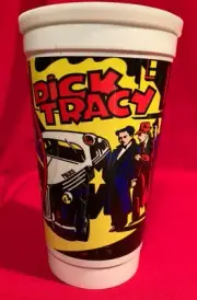Dick Tracy,Movie,1990,Coca Cola Classic,Cup,McDonalds,Warren Beatty,Disney,VTG.