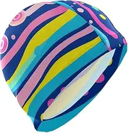 Geometic Blue Abstract bathing for Unisex Adults Short Hair waterproof swimming caps for women Hair Protection and Drag Reduction gorro para nadar